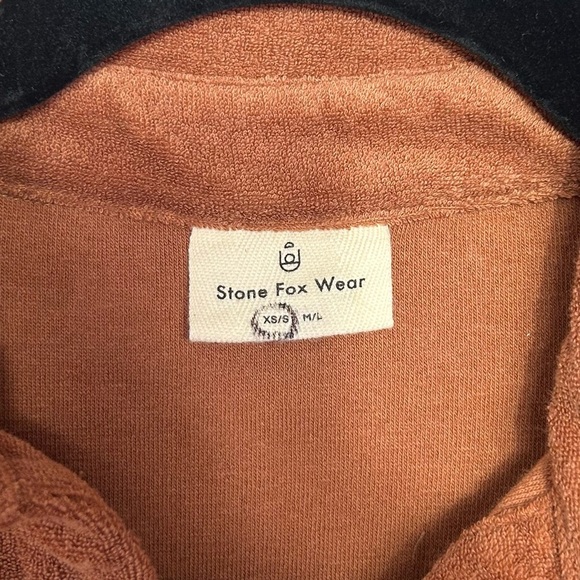 Stone Fox Swim Brown Terry Top Size XS / Small Polo NWT - Picture 3 of 4